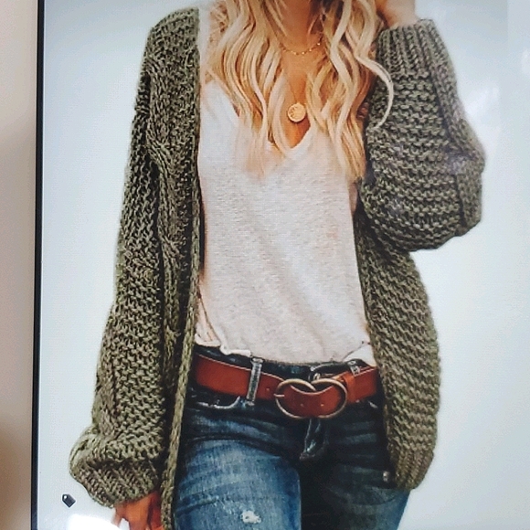 Wishlist Sweaters - Wishlet Vici chunky cardigan long sleeve